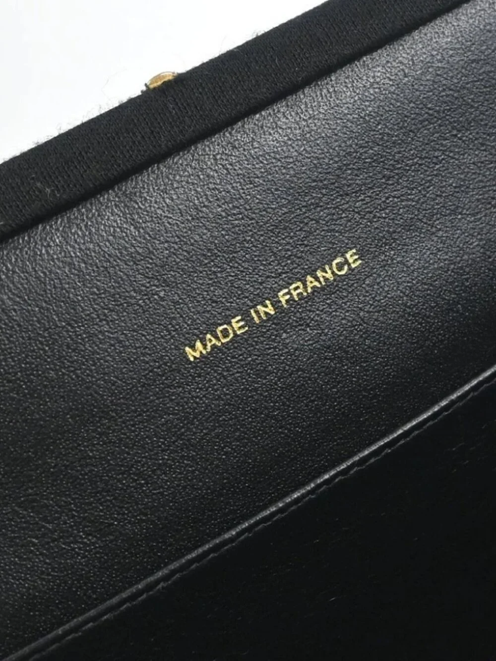 Chanel Black Cotton Chain Hand Handbag